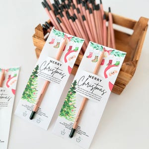 Christmas Personalized Seed Pencil Favors:Birthday, Bridal Shower