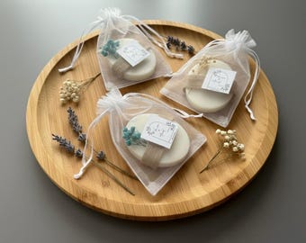 Personalized Mini Soap Favors, Lavender Tea Tree Scent, Bridal Shower Gifts