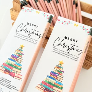 Christmas Personalized Seed Pencil Favors:Birthday, Bridal Shower