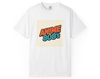 Camiseta gráfica de podcast de anime y 808s / Camisa retro con ondas vibrantes