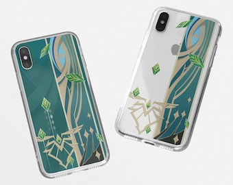 Alhaitham Sumeru Scholar Phone Case Dendro Anime Cover Akademiya Inspired Aesthetic Gaming Gift