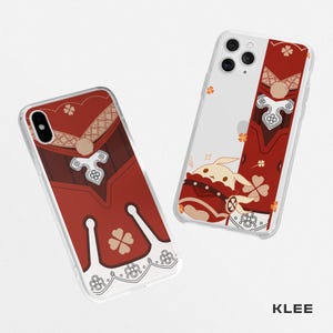 Klee Genshin Impact Phone Case Anime Game Cute Character Aesthetic Cover Gaming Merch for Fans Gift