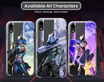 Valorant Phone Case Omen Chamber Neon Clove Cypher Anime Gaming Agent Phone Cover for iPhone Samsung Gift