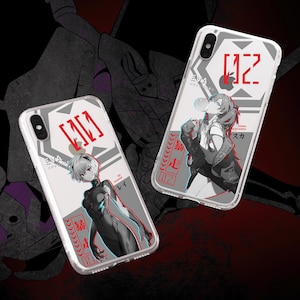 Evangelion Phone Case Rei Ayanami Asuka Langley Anime Cover for iPhone Samsung Xiaomi EVA Unit 00 02 Aesthetic NERV Design Gift