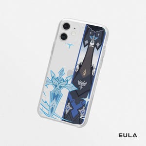 Eula-telefoonhoesje – Cryo Knight Genshin Impact Anime Cover, elegant karakterontwerp voor iPhone Samsung Xiaomi