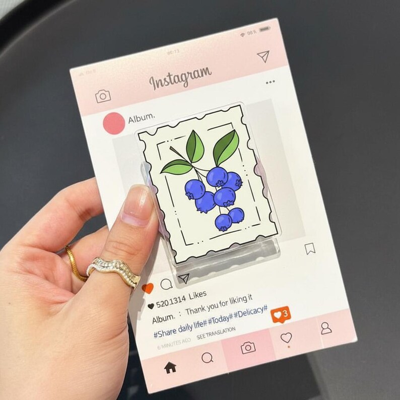 Blueberry Post Magsafe Phone Grip – Kawaii Artistic Fruit Magnetic ...