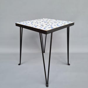 Vintage side table with ceramic tiles, 1960's ++