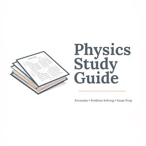 Paquete de guía de estudio de física imprimible / Fórmulas, resolución de problemas, notas, diagramas / Preparación para exámenes de ciencias de secundaria en PDF