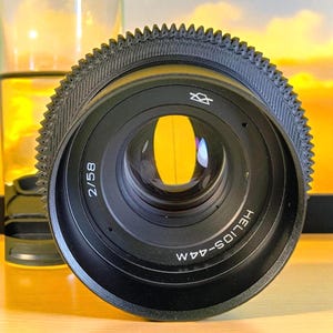 Helios 44 M 58 mm f2 Anamorfisk Mod-objektiv M42 Sovjetisk film virvlande bokeh Sony E Nex