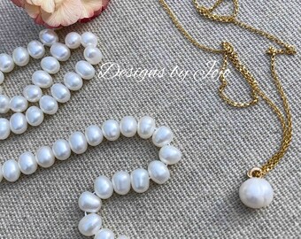 Bridal Freshwater Pearl Gold Fill Necklace Wedding Jewellery