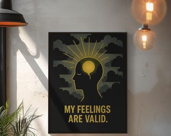 Mental Health Affirmation Art – Positive Quote Wall Print (Digital Download)