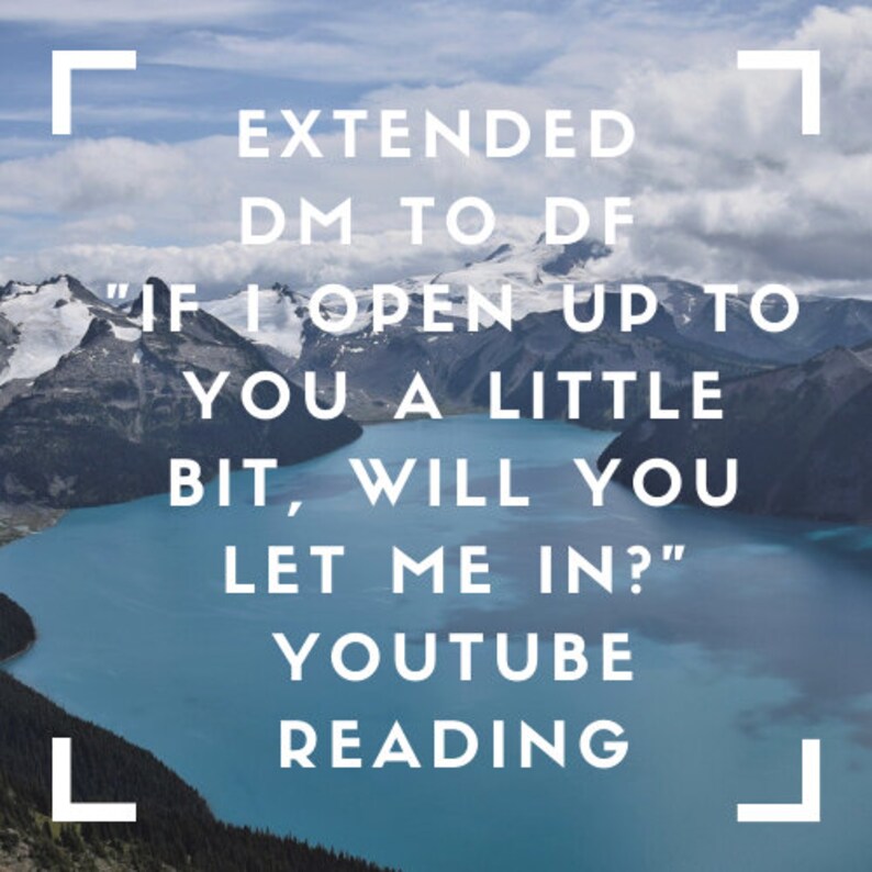 May include: A motivational quote about opening up to someone, displayed against a scenic backdrop of a mountain lake and sky. The quote reads: "If I open up to you a little bit, will you let me in?"  YouTube reading.