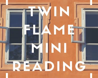 Twin Flame/Soulmate/Relationship Mini Reading!!