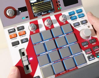 ATARI (wit) semi-rigide skin voor AKAI MPC-monster en accessoires van LofiAndy