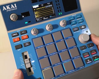 SOLID BLUE semi-rigide skin voor Akai MPC-monster en accessoires van LofiAndy