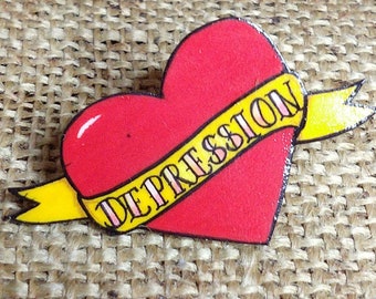 Mental health awareness pin badge