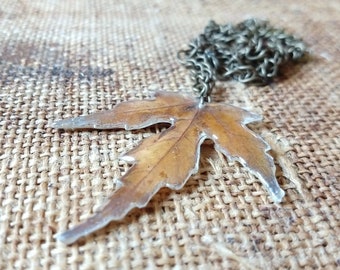 REAL LEAF necklace nature jewellery