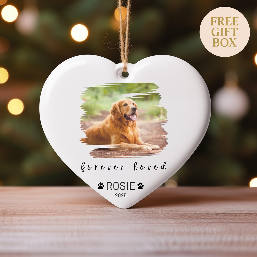 Personalized Pet Memorial Photo Ornament: Dog Sympathy Gift - Etsy