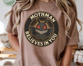 Mothman shirt: Comfort Colors® cryptid Tshirt, 100% ring-spun S-4XL