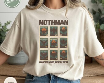 Mothman shirt: Comfort Colors® cryptid Tshirt, 100% ring-spun S-4XL