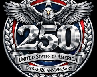 USA 250th Anniversary PNG Bundle, America 250 Merchandise, Sublimation PNG, America 250 Png, America 250 Emblem