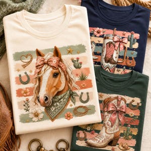 Randigt western cowgirl höst PNG-paket, POD-skapare, trendiga retro stövelhattar sublimeringsdesigner, rustikt western PNG-set