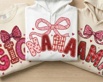 Preppy Mama Valentine Glitter Png Bundle, Mimi Nana Gigi Valentine Png, Leopard Checkered Valentine png, Heart Valentine Png, Love XOXO Png