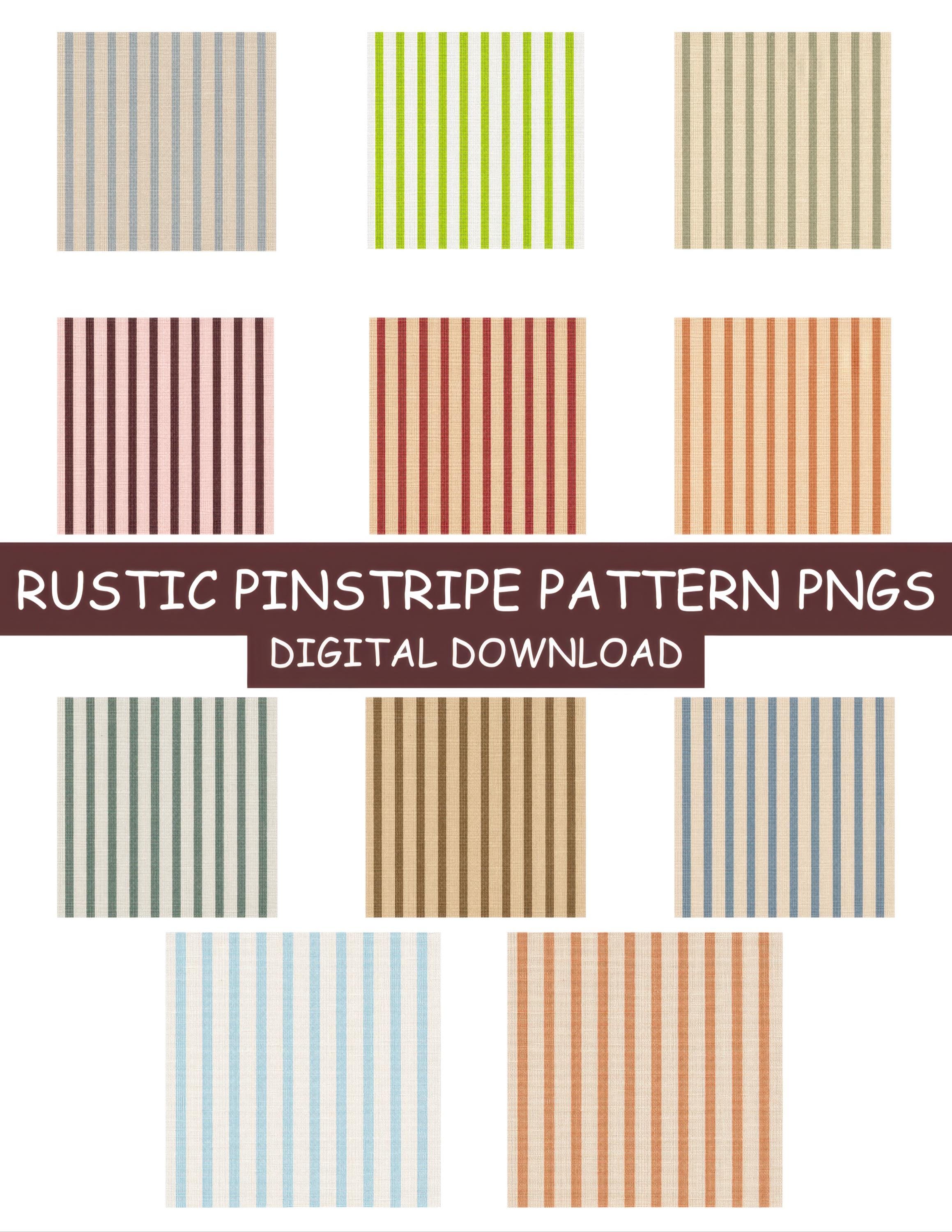 Rustic Pinstripe Pattern PNG Bundle, DIY Crafters & Designers ...