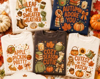 Polka Dot Fall PNG-bundel, herfstclipart voor POD, herfstsublimatieontwerpen, Thanksgiving png-set, herfstshirtontwerp, gezellige pompoen clipart