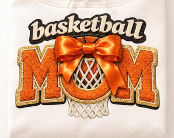 Baloncesto PNG, Mamá de baloncesto con bordado falso PNG, Baloncesto de crochet PNG, Diseño de día de juego PNG, Mamá de baloncesto PNG, Descarga digital