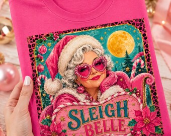 Glam Christmas Mrs Claus PNG-bundel, POD-verkopers vakantie, retro roze kerst-png's, glamourkerstbundel, Pinkmas-png's, trendy kerstfeest png