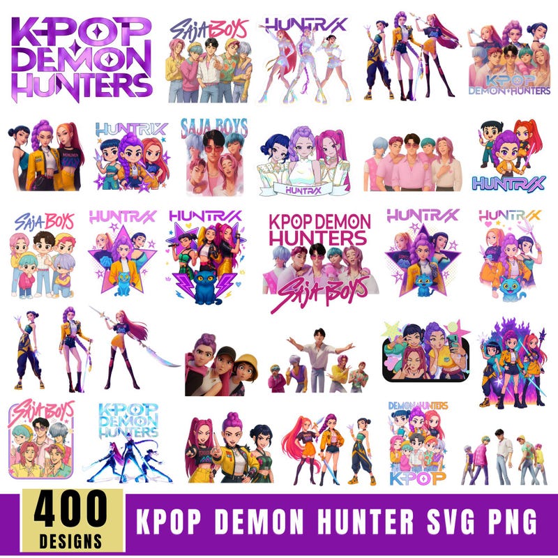 Cute Kpop Demon Hunters Clipart - Etsy Australia