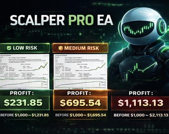 Scalper Pro EA MT4 new  Forex Trading Bot | Automated Scalping Strategy | Digital Download