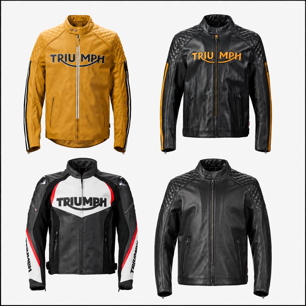 Triumph motorcycle leather jacket - Etsy 日本
