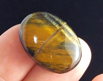 Bio Color Tiger Eye Cabochon Oval 20.00 x 27.90 mm 6.30 gr | Natural Tiger Eye Stone | Jewelry Making Cabochon