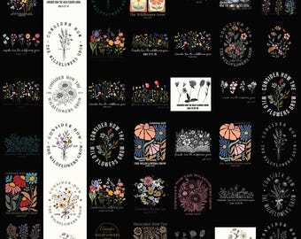 Wildflower Bible Verse PNG Bundle – Luke 12:27-28 Floral Clipart (Digital Download)