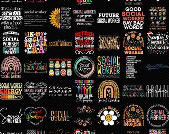 Social Worker PNG Bundle, Advocate Support Empower Quotes, School Social Worker Shirt Design, Social Work Gift Digital Download