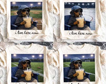 Dachshund I live Here Now PNG, Ballpark Field Shirt Funny Game Day Shirt, Softball Mom Tee, Baseball Mama, TBall Mom Shirt