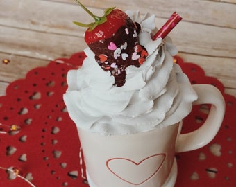 Chocolate Covered Strawberry Faux Whipped Cream