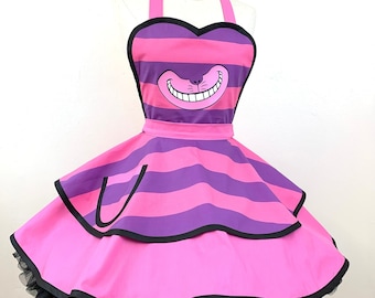 Cheshire Cat Costume Apron, Wonderland Cosplay, Woman's Apron