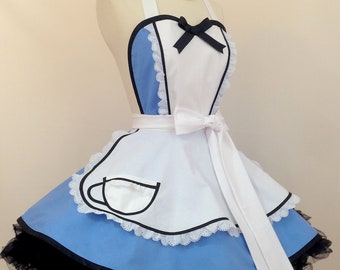 Alice In Wonderland Costume Apron, Woman's Apron