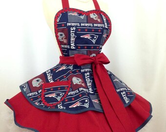 New England Patriots Apron – Pin Up Style NFL Fan Apron