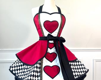 Queen of Hearts Apron: Cosplay Costume, Wonderland Party