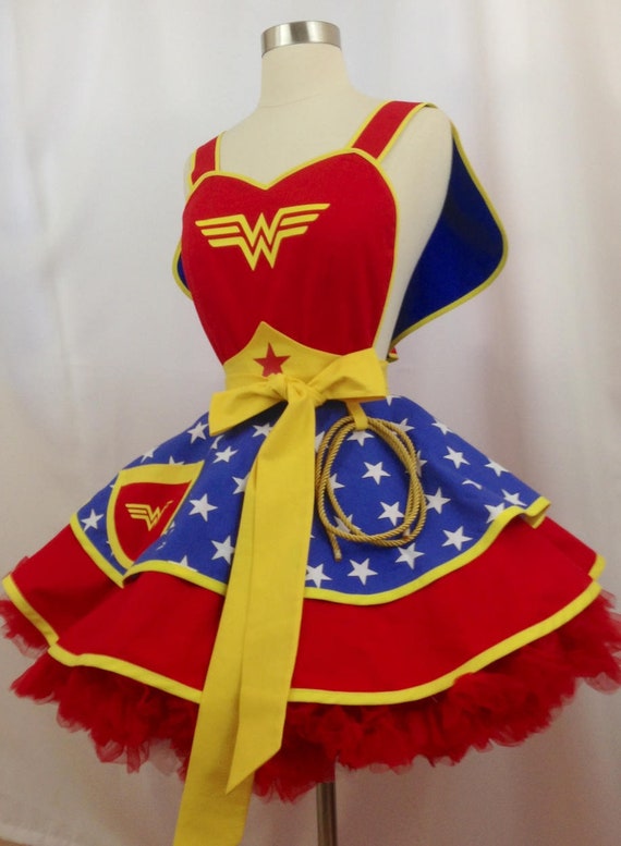 Wonder Woman Costume Pinup Apron Super Hero. LIMITED | Etsy