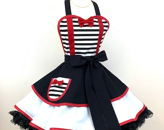 Tweedledum, Tweedledee Costume Apron, Wonderland Cosplay, Woman's Apron