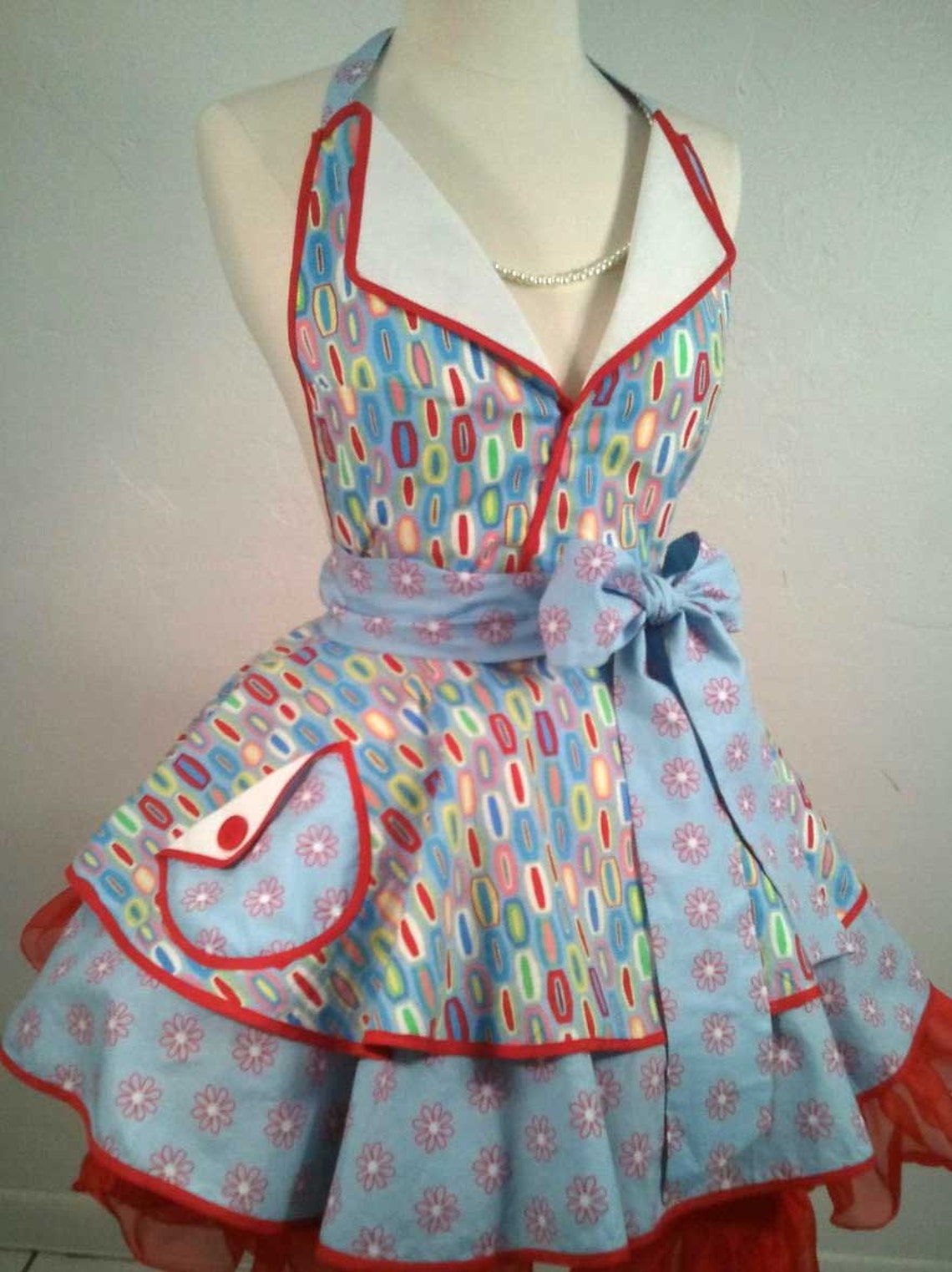 June Cleaver Pin Up Apron 50's Housewife Costume Ready | Etsy