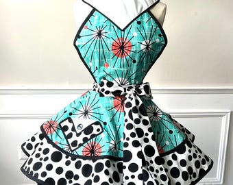 Jane Jetson Apron, Atomic Age Costume, Retro Apron, Cosplay Galaxy Maiden, Mid-Century Glam