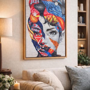 "Leinwand ""Eiche massiv"" Rahmen 30 x 40 cm - Schattenfugendesign"