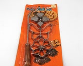 Rosette Iron Timbale Maker Molds for Patty Shells Vintage Kitchen King 1970s w Recipes Instructions