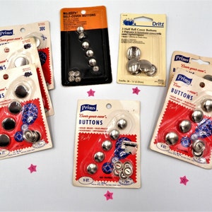 Buttons to Cover Forms to Make Your Own Fabric Covered Buttons Vintage Brass Washable Rustproof Reusable 9/16&quot; 3/4&quot; 7/8&quot; Your Choice